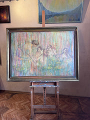 Jeux d'eau Ravel oil on canvas Eshurin Rostislav