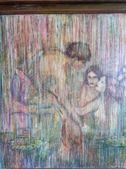 Jeux d'eau Ravel oil on canvas Eshurin Rostislav