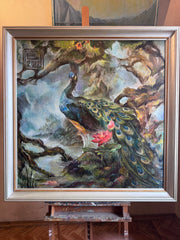Peacock oil on canvas Eshurin Rostislav