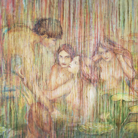 Jeux d'eau Ravel oil on canvas Eshurin Rostislav