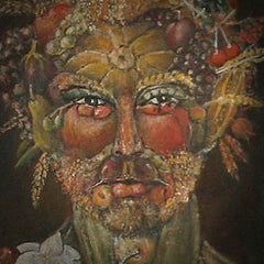 Bacchus Archibaldo style oil on canvas Eshurin Rostislav Вакх в стиле Арчибольдо  холст, масло Ешурин Ростислав