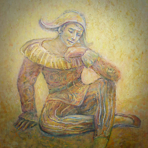 Harlequin oil on canvas Eshurin Rostislav