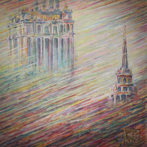 Window view series the Wind oil on canvas Eshurin Rostislav