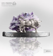 Silver with amethyst 