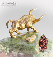 Bronze with minerals 