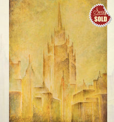 Eshurin Rostislav Ешурин Ростислав אישורין רוסטיסלב Window view series Megapolis; oil on canvas; 80х60cm; 2008 Из серии Вид из окна Мегаполис; холст, масло; 80х60см; 2008