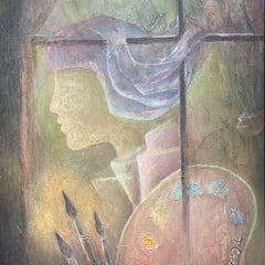 Muse T. I. Selvinsky; oil on canvas; 80х60cm; 2006 Муза Т.И. Сельвинская; холст, масло; 80х60см; 2006 מוזה טי סלבינסקי; שמן על בד; 80х60 ס"מ;מתוארך - 2006 ARTIST | ХУДОЖНИК | אמן Eshurin Rostislav Ешурин Ростислав אישורין רוסטיסלב