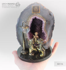Bronze with minerals 