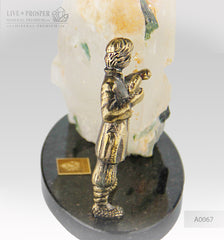 Bronze with minerals 