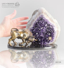 Gift Minerals Amethyst with bronze Подарки из минералов и бронзы 
