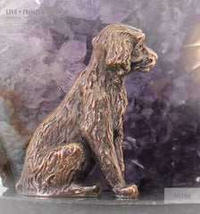 Bronze figures of the dog and Gramophone with agate geode amethyst on a dolerite plate Бронзовые собака и Патефон с жеодой агата аметистовой друзой на пластине из долерита 
