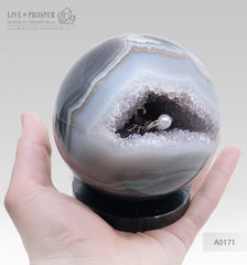 Mineral premium Silver figure of scorpion inside geode agate amethyst sphere with sea pearl and Swarovski inserts on dolerite plate Серебряный скорпион внутри жеоды аметиста агатовой сферы с морской жемчужиной и вставками из Сваровски на пластине из долерита Минерал премиум подарок руководителю подарок скорпионам 