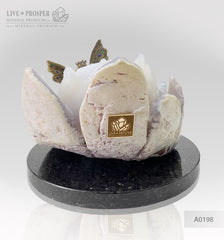 Bronze butterfly with colored enamel on an agate Lotus flower on a dolerite plate Бронзовая бабочка с цветной эмалью на цветке Лотуса из агата и пластине из долерита подарок на 8 марта подарок жене подарок девушке свадебный подарок 