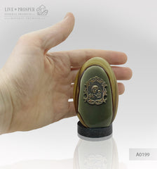 Bronze overlay of the icon figures of the Virgin Mary with jasper on a dolerite plate Бронзовая накладка иконки Богородицы с яшмой на пластине из долерита подарок на пасху 