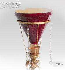Plaster Peacock with Swarovski crystals on the bronze legs – flowerpot