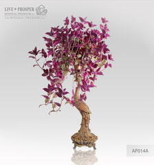 Plaster Peacock with Swarovski crystals on the bronze legs – flowerpot