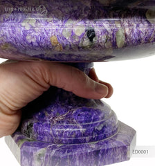 Handmade Charoite stone vase  Каменный вазон из Чароита – ручная работа