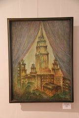 Eshurin Rostislav Ешурин Ростислав אישורין רוסטיסלב Window view series - Night mood; canvas, oil; 80x60cm; 2008 Из серии Вид из окна - Ночное настроение; холст, масло; 80х60см; 2008 