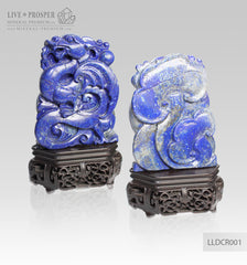 Lapis lazuli carving of a dragon in medieval German style on a wooden stand Резной дракон в средневековом Германском стиле из лазурита на деревянной подставке оберег от сглаза protects from evil eye stone carving  резьба по камню Лаузрит дракон из лазурита Lapis lazuli dragon