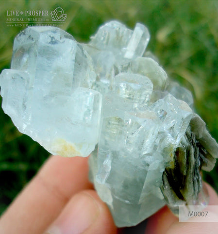 Sky Blue aquamarine 261 CT with Muscovite