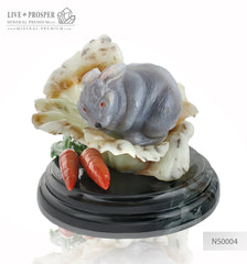 Gemstone carvings composition Midday rest – stamp