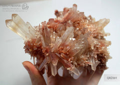 Red Quartz Crystal Cluster Specimen  Красный кварц – выставочный образец 