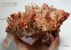 Red Quartz Crystal Cluster Specimen  Красный кварц – выставочный образец 