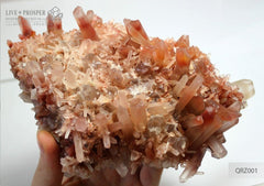 Red Quartz Crystal Cluster Specimen  Красный кварц – выставочный образец 