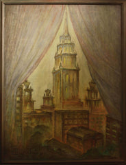 Eshurin Rostislav Ешурин Ростислав אישורין רוסטיסלב Window view series - Night mood; canvas, oil; 80x60cm; 2008 Из серии Вид из окна - Ночное настроение; холст, масло; 80х60см; 2008 