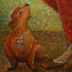 Eshurin Rostislav Ешурин Ростислав אישורין רוסטיסלב Uncle - Devotion and fidelity; oil on canvas; 160Х60cm; 2009 Дядя- Преданность и верность; холст, масло; 160Х60см; 2009